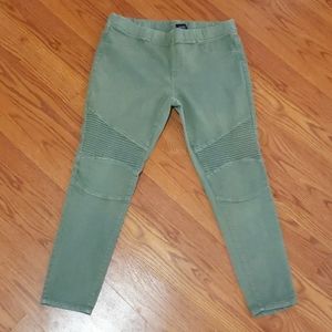NWOT Moto Jeggings Olive Green